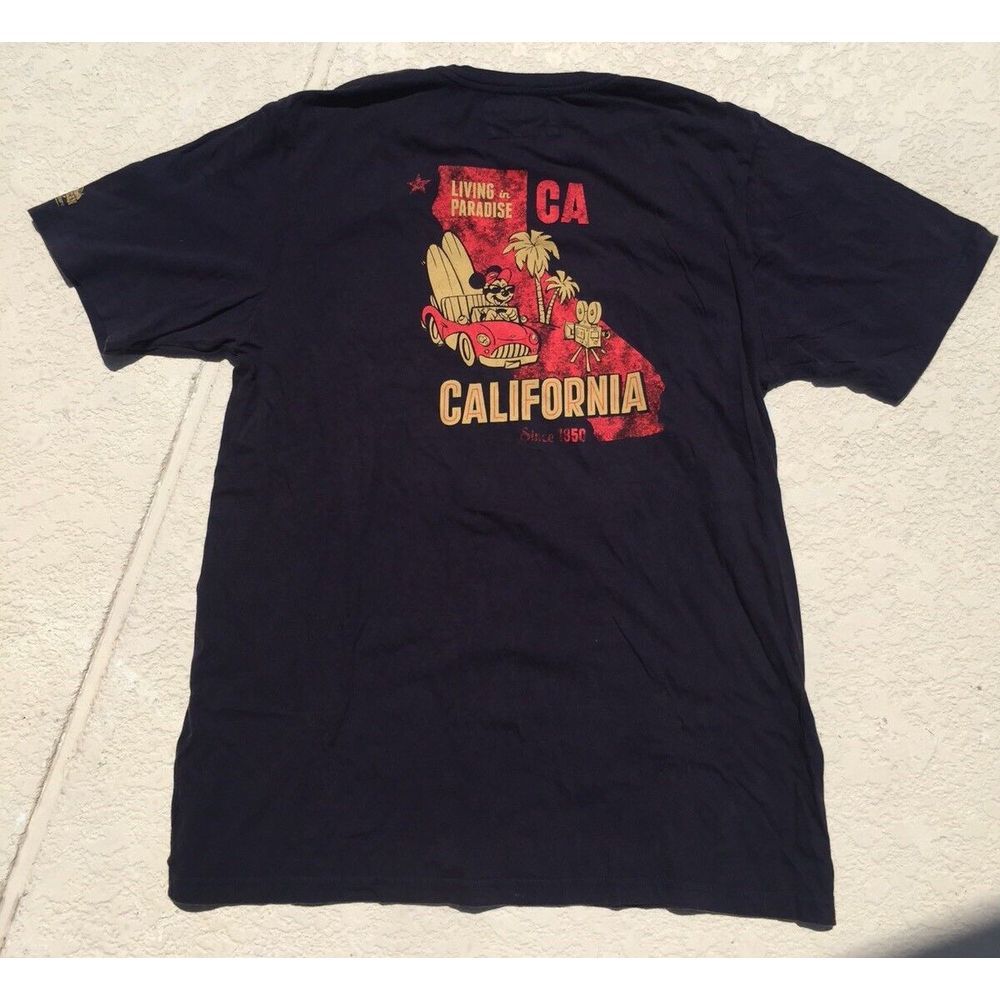 NWT Mens Disney California Surf Board Car Shirt Disneyland Size Small EPCOT Prop